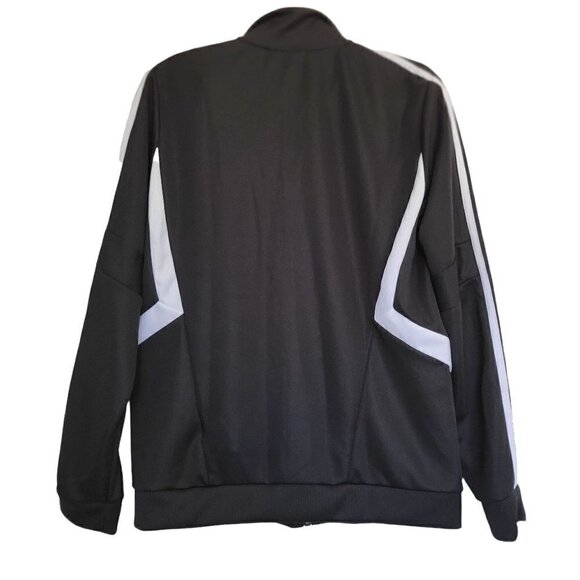 Adidas Women's Stripped Climate Track Black Jacket Size M - Picture 2 of 11